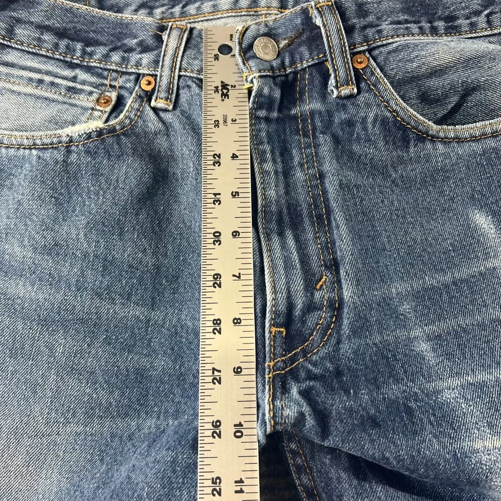 Levis 505 Regular Fit Jeans Mens 34x30 Blue Straight Leg Denim Pants Medium Wash